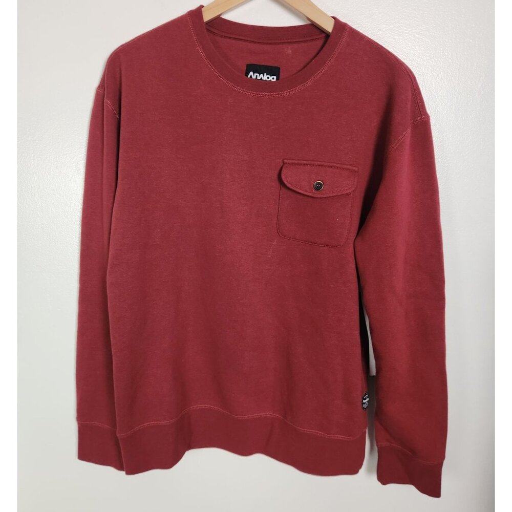 Analog Men's Sz. M Amplify Crewneck Sweatshirt In Deep Red NWT